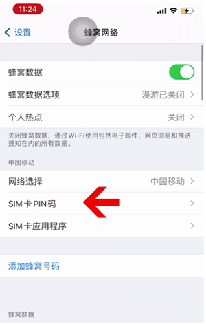 新华镇苹果14维修网分享如何给iPhone14的SIM卡设置密码 