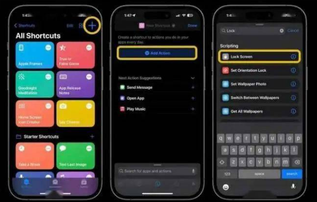 新华镇苹果14锁屏维修店分享iPhone14升级iOS16.4后如何创建锁屏快捷方式 